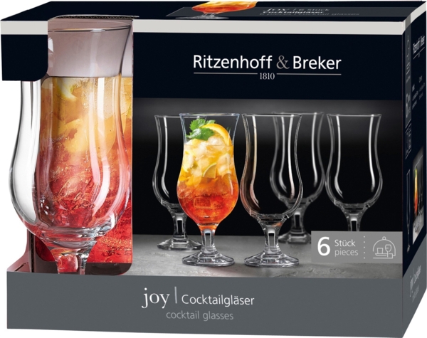 6er-Set Cocktailgläser Joy