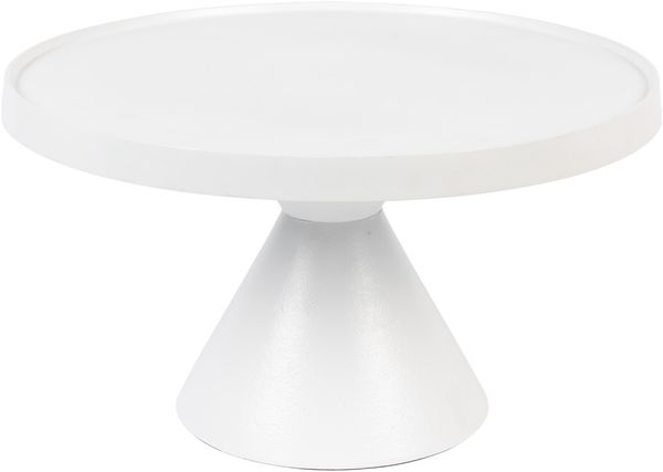 Runder Couchtisch FLOSS WHITE von Zuiver aus Aluminiumguss Ø 60 cm