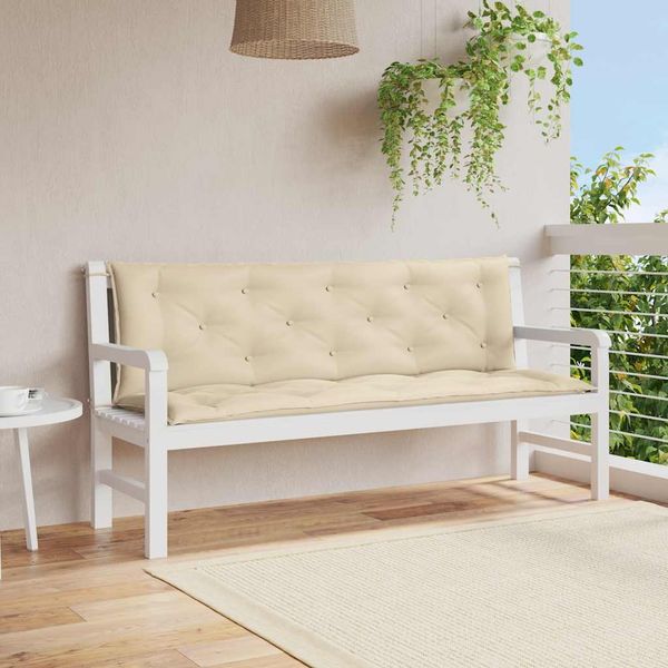 vidaXL Gartenbank-Auflage Beige 150x(50+50)x7 cm Oxford-Gewebe 315019