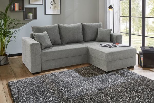 Jockenhöfer Gruppe Ecksofa Elmau L-Form, B: 235 cm, Liegef. 142x191 cm, mit Bettfunktion, Bettkasten & 2 Zierkissen