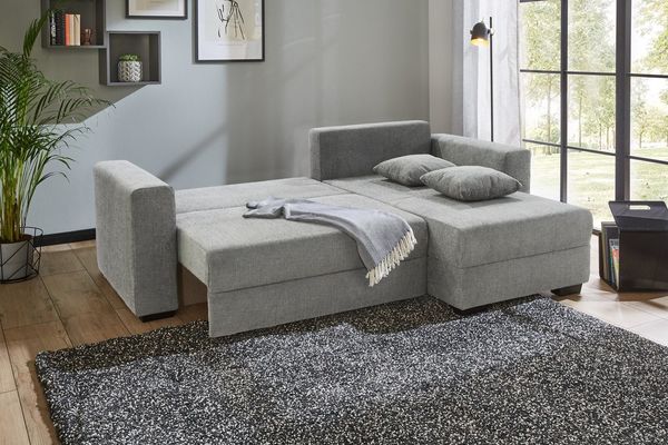Jockenhöfer Gruppe Ecksofa Elmau L-Form, B: 235 cm, mit Bettfunktion, Bettkasten & 2 Zierkissen