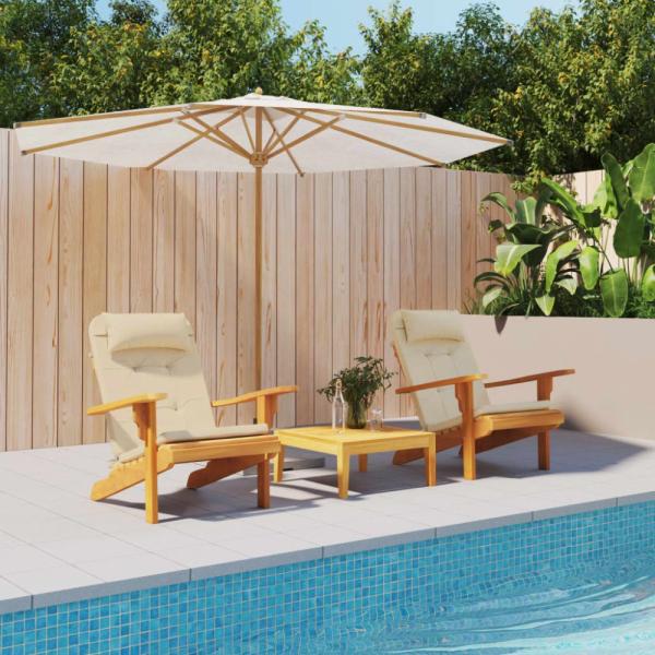 vidaXL Adirondack-Auflagen 2 Stk. Beige Oxford-Gewebe 361833