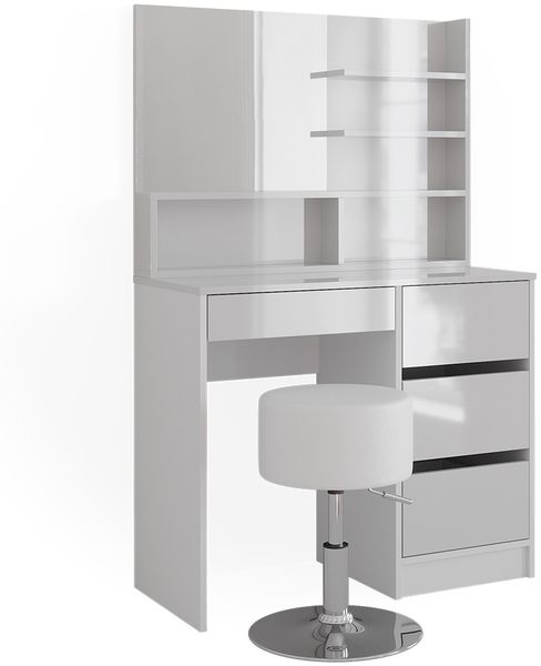 Schminktisch Sherry Weiß 90 cm mit Hocker Vicco