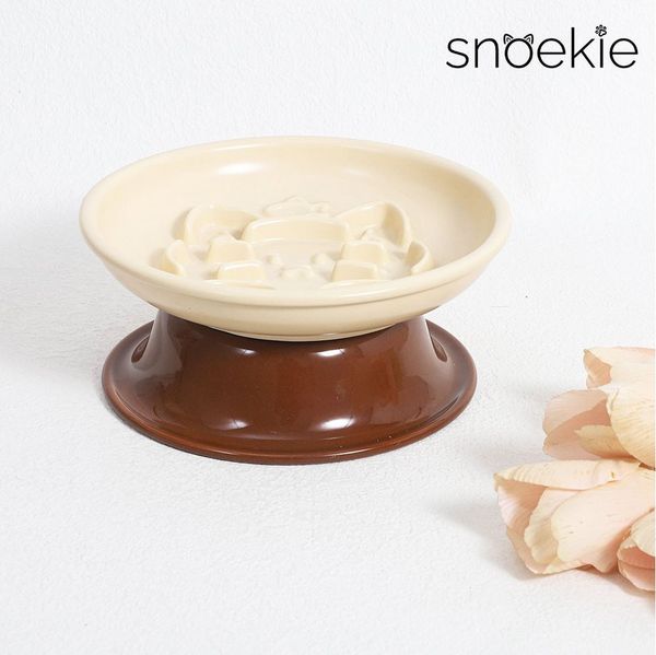 SNOEKIE Napf snoekie Porzellan Anti-Schling-Napf HCT-LB17M – Erhöhtes Design