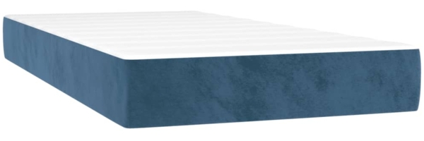 vidaXL Taschenfederkernmatratze Dunkelblau 100x210x20 cm Samt 4016574