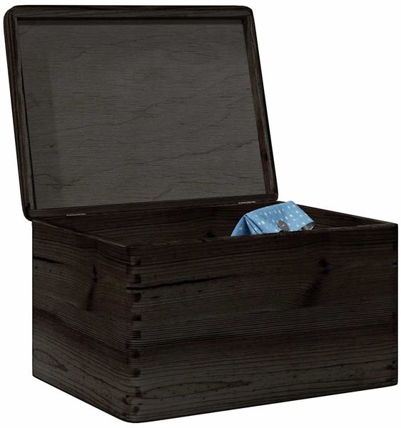 vidaXL Holzkiste mit Deckel Schwarz 40x30x23 cm Massivholz Kiefer 4017396