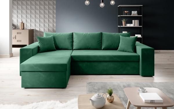 Luxusbetten24 Schlafsofa Designer Sofa Denver, mit Stauraum und Schlaffunktion