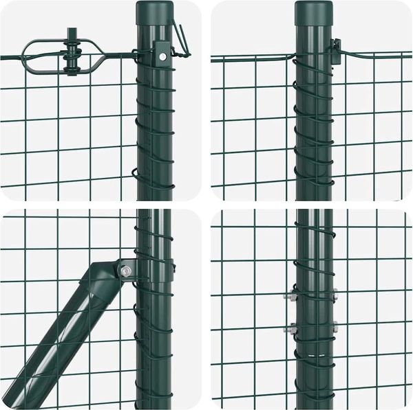 vidaXL Schweißdrahtzaun mit Spikes 10 x 1,5 m PVC-beschichteter Stahl 3352060 Bild 8