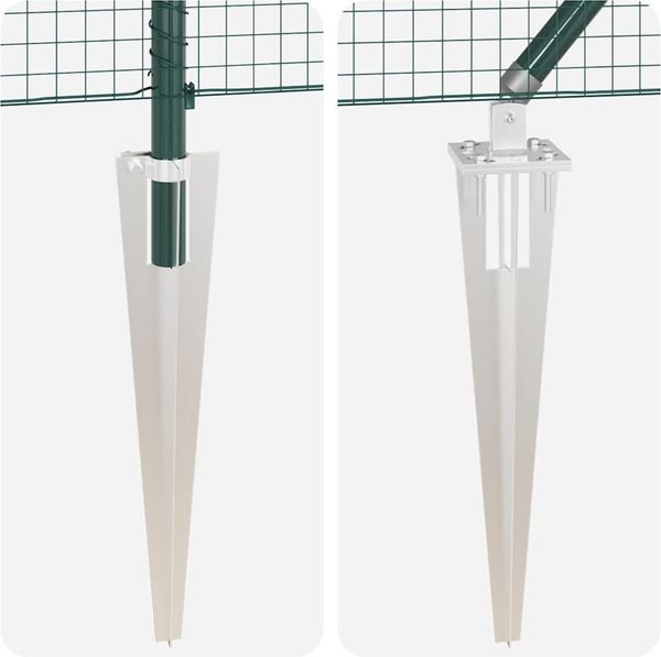 vidaXL Schweißdrahtzaun mit Spikes 10 x 1,5 m PVC-beschichteter Stahl 3352060 Bild 9