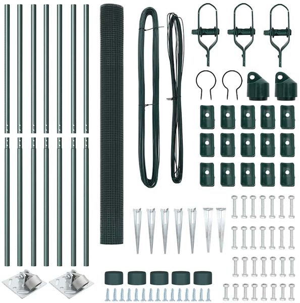 vidaXL Schweißdrahtzaun mit Spikes 10 x 1,5 m PVC-beschichteter Stahl 3352060 Bild 5