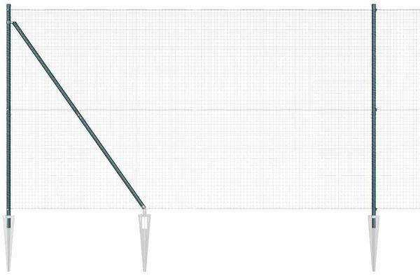 vidaXL Schweißdrahtzaun mit Spikes 10 x 1,5 m PVC-beschichteter Stahl 3352060 Bild 7