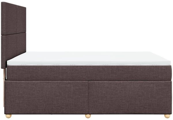 vidaXL Boxspringbett mit Matratze Dunkelbraun 140x190 cm Stoff 3293571 Bild 7