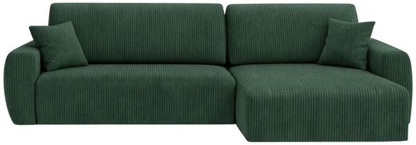 Kaiser Möbel Ecksofa mit Schlaffunktion und Bettkasten Ariel L Cord-Sofa aus Stoff Poso, mit Schlaffunktion,großzügige Liegefläche,pflegeleichter Cordstoff