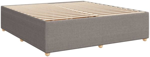 vidaXL Boxspringbett mit Matratze Taupe 200x200 cm Stoff 3294474 Bild 10