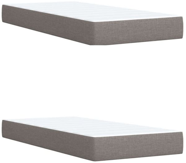 vidaXL Boxspringbett mit Matratze Taupe 200x200 cm Stoff 3294474 Bild 11