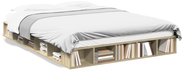 vidaXL Bettgestell Sonoma-Eiche 160x200 cm Holzwerkstoff 3280463