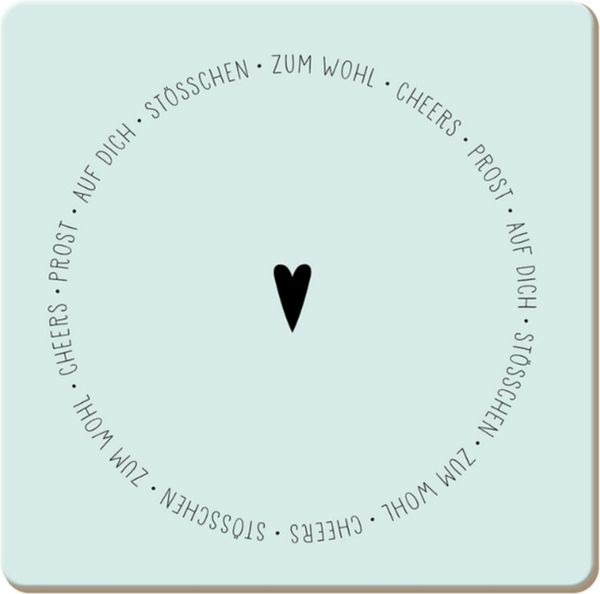 Grafik Werkstatt Getränkeuntersetzer Korkuntersetzer zum Wohl, 1-tlg.