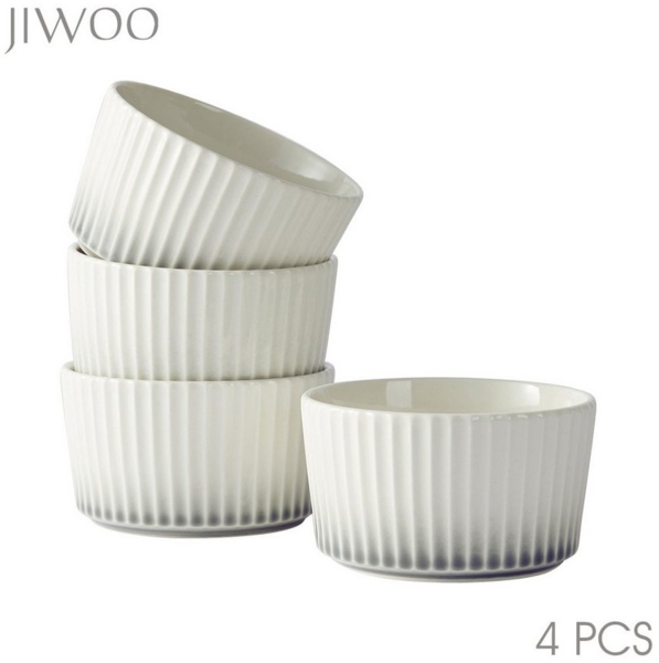 JIWOO Schüssel 6er,Ø12cm,Dessertschale,Servierschüssel,Obstschale,Müslischale, Hochwertiges Keramik, (4er-set, 4-tlg), rutschfest und langlebig,Mikrowellen-und spülmaschinenfest,Ø12cm