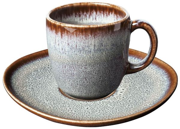 like. by Villeroy & Boch Lave beige Kaffeetasse mit Untertasse 190 ml - DS