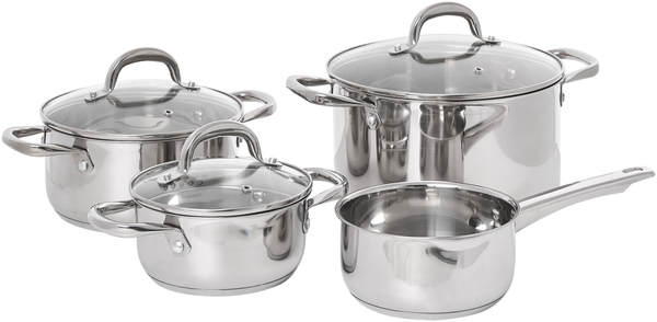 Topfset 7-teilig PRIMECOOK Edelstahl Silber