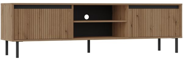 AX LIVING TV-Lowboard Bodrum TV-Schrank 2 Schubladen 178 cm Eiche Evoke
