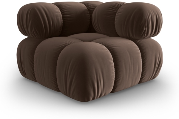 Micadoni symmetrisches Eckmodul Bellis Samt Bluvel Dunkelbraun