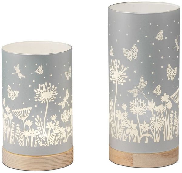 formano LED Tischleuchte Blumenwiese, LED, mit Timerfunktion, Silber, Blumen, H: 15cm