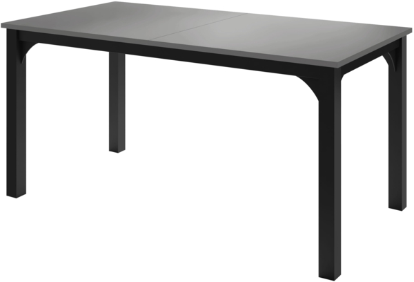 Esstisch Fagab 160 (Farbe: Schwarz / Hellgrau)