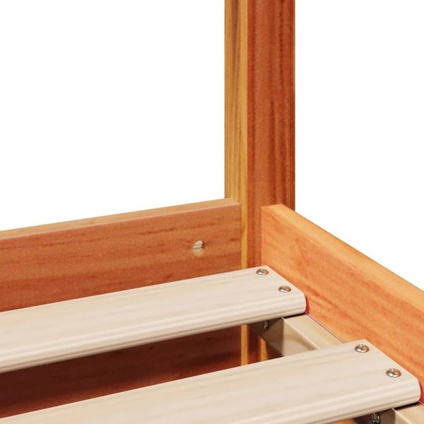 vidaXL Massivholzbett ohne Matratze Wachsbraun 90x200 Kiefernholz 3301760 Bild 10
