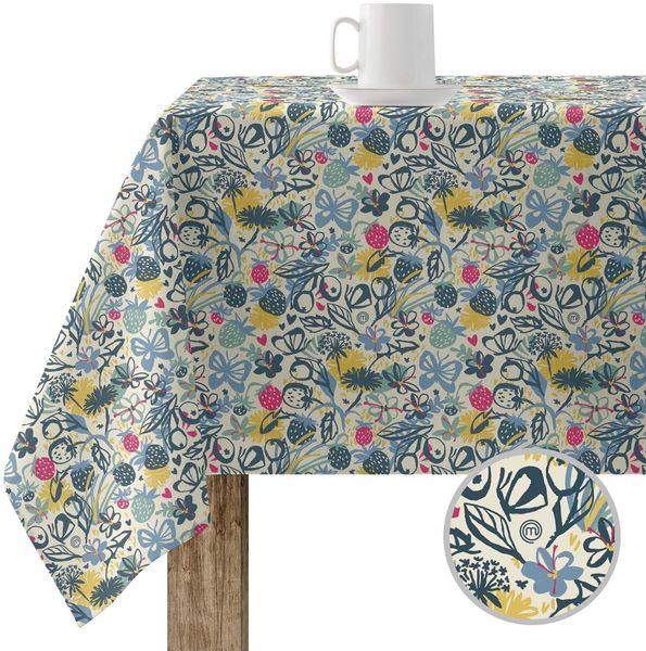 Belum Tischdecke aus Kunstharz, schmutzabweisend, schmutzabweisend, Größe: 140x140 cm, Modell: 0400-96, Stoff: 100% Baumwolle, kein Wachstuch, sehr weich, wasserdicht, flüssigkeitsabweisend