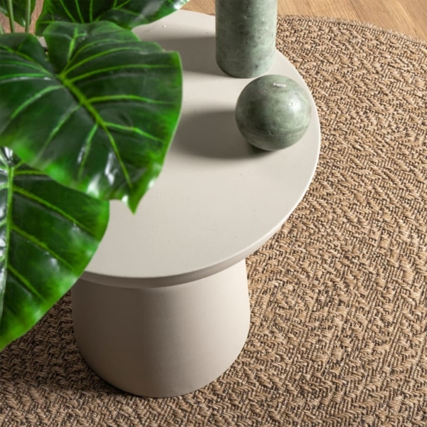 vidaXL Teppich 160 cm Jute-Optik Innen und Außen 364837