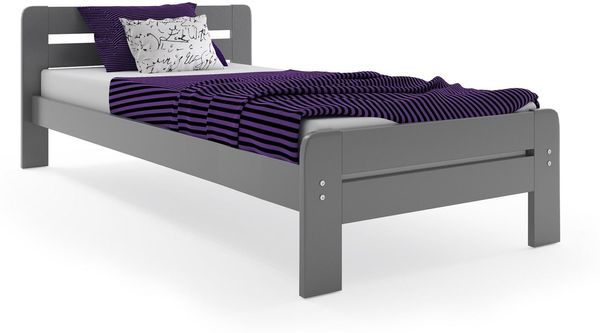 BMS Jugendbett Dallas Graphit mit Matratze 90x200 cm