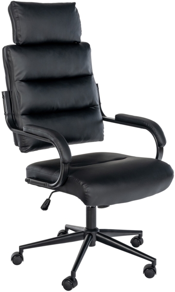 CLP Bürostuhl Campo Kunstlederbezug höhenverstellbar drehbar mit Kippfunktion,schwarz/schwarz