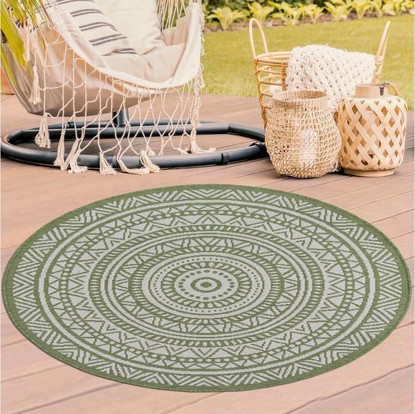 TeppichHome24 Outdoorteppich, Rund