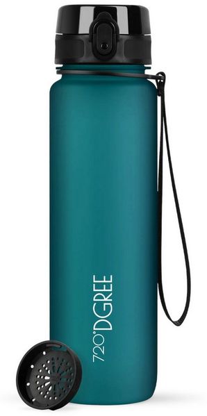 720°DGREE Trinkflasche Trinkflasche uberBottle softTouch mit Sieb smaragd green 1l