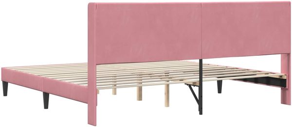 vidaXL Bettrahmen mit Kopfteil Rosa 180 x 200 cm Samt 42027524 Bild 6