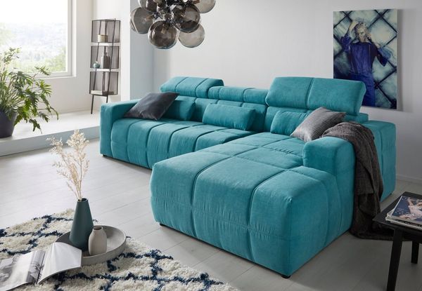 DOMO collection Ecksofa Brandon B/T/H: 289/177/80 cm, whlw. mit Sitztiefenverstellung, L-Form, mit Kopfteilverstellung, wahlweise Sitztiefenverstellung, L-Form