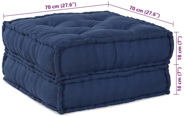 vidaXL Modulares Sofa Indigo 70 x 70 x 36 cm Stoff 4019043 Bild 7