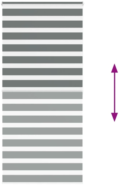 vidaXL Zebrarollo Dunkelgrau 115x200 cm Stoffbreite 110,9 cm Polyester 4014160 Bild 4