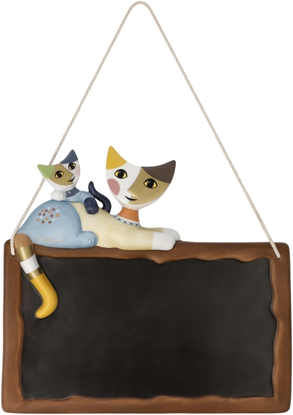 Goebel / Rosina Wachtmeister Accomodati pure!,Willkommensschild,23,0cm x 1,5cm x 21,5cm / Porzellan / 23,0cm x 1,5cm x 21,5cm