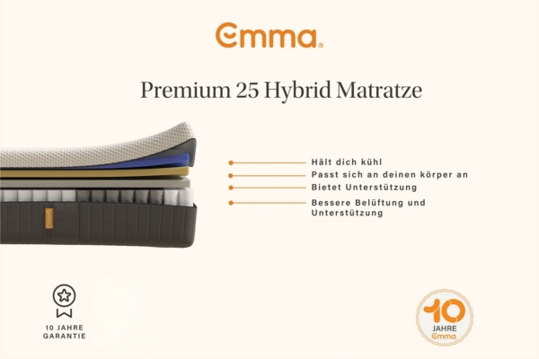 Taschenfederkernmatratze Emma 25 Hybrid, Emma, 25 cm hoch, (1-tlg) Bild 2