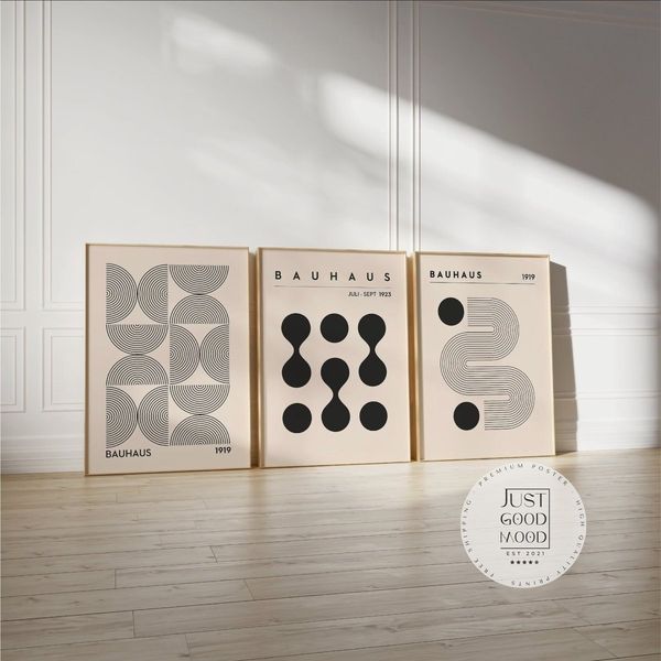 Bauhaus Ausstellung Poster · Geschenkidee · Bauhaus Design · Bauhaus Wandkunst · Wand Deko · Deko Print ohne Rahmen - C / 20 x 25 cm