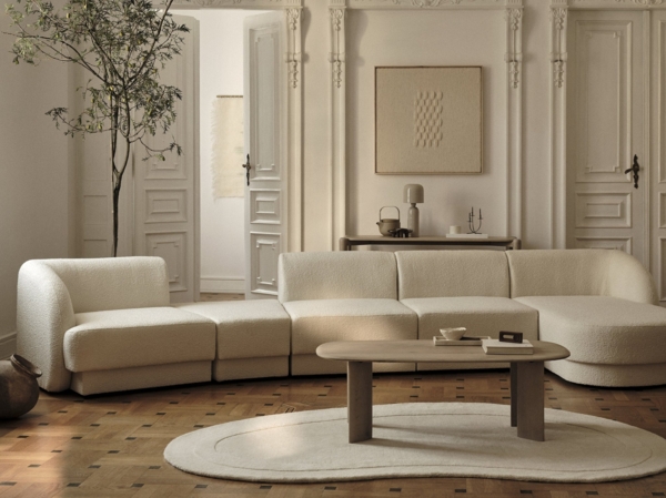 Micadoni Sofa Miley 2-Sitzer Boucle Baloo Weiß Bild 5