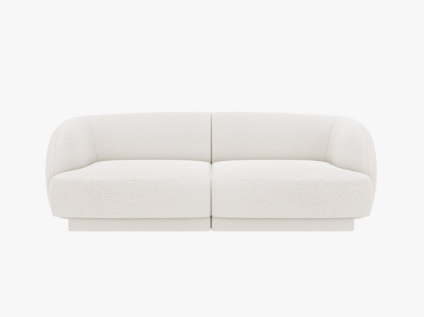 Micadoni Sofa Miley 2-Sitzer Boucle Baloo Weiß Bild 1