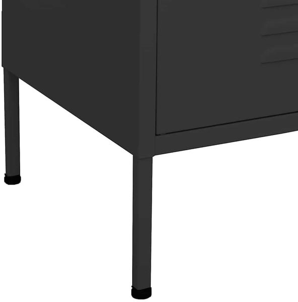 Sideboard KEVI Metall Anthrazit 80x35x101,5 cm Stahl | Flurschrank Metallschrank Lagerschrank Beistellschrank Wohnzimmer Bild 7