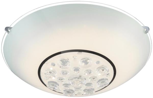LED Deckenleuchte, Glas, Kristall 30 cm