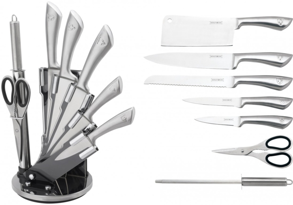 Messer Kochmesser Messerständer Messerset 8-tlg. Royalty Line silber RL-KSS600 Bild 1