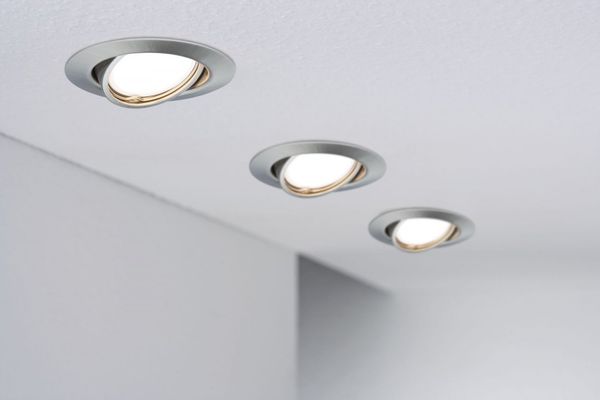 Paulmann No. 93399 LED Einbauleuchte Base rund 10x10W GU10 Eisen gebürstet Bild 5