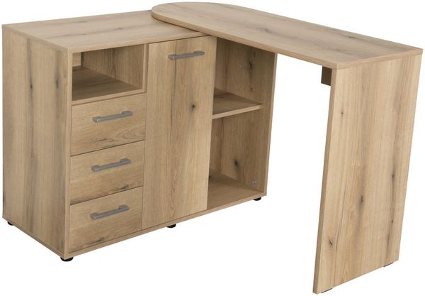 VOGL Möbelfabrik Schreibtisch 1246 mit schwenkbarer Tischplatte, platzsparend, Breite 98-149 cm, Made in Germany