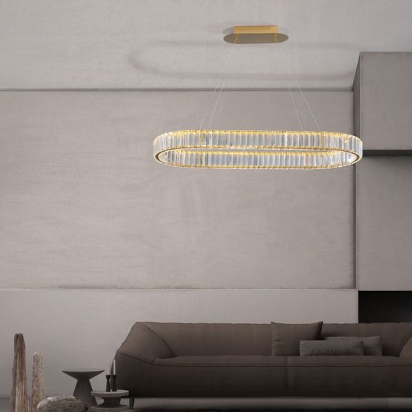 Nova Luce 9333073 AURELIA LED Pendelleuchte 92cm 3500K Gold Kristall